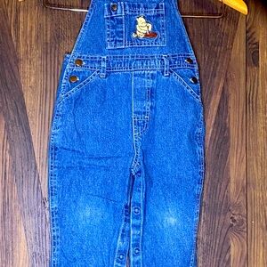 Vintage Classic Pooh Denim Overalls.